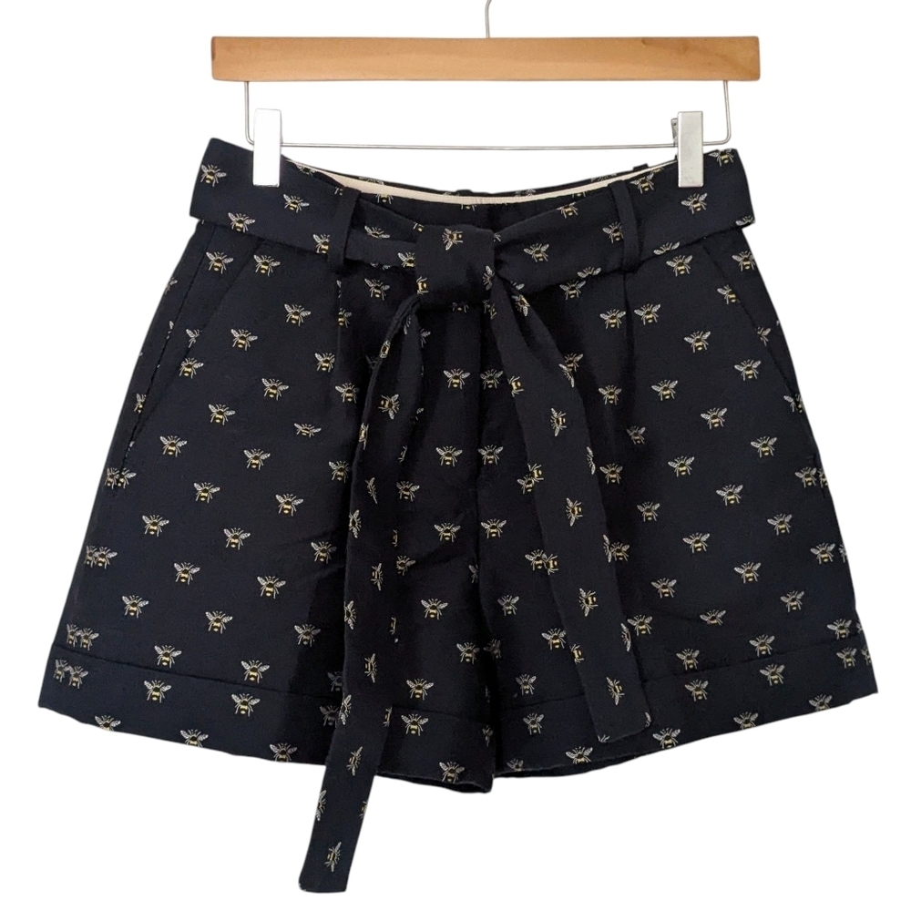 J. Crew Navy Shorts With Bee Print Dark blue Size 0 NWT
